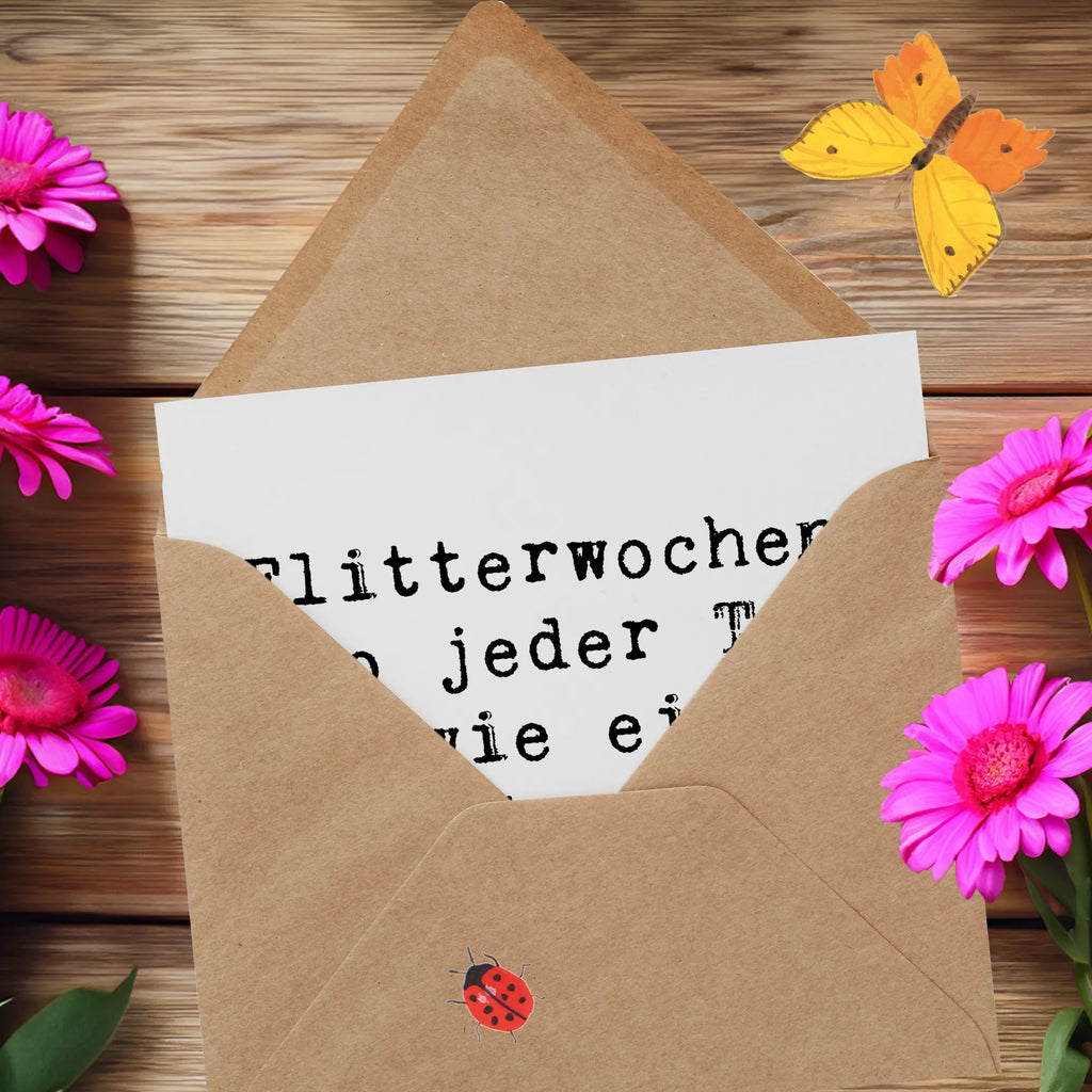 Deluxe Card Saying Flitterwochen: Wo jeder Tag wie ein Sonntag ist, nur besser! Glückwunschkarte, Karte, Geburtstagskarte, Hochzeitskarte, Hochwertige Grußkarte, Hochwertige Klappkarte, Einladungskarte, Grußkarte, Klappkarte, Hochzeit, Hochzeitsgeschenk, Ehe, Hochzeitsfeier, Trauung, Trauungsgeschenk, Verlobungsfeier, Verlobungsgeschenk, Hochzeitsgeschenkideen, Hochzeitsgeschenke für Brautpaar