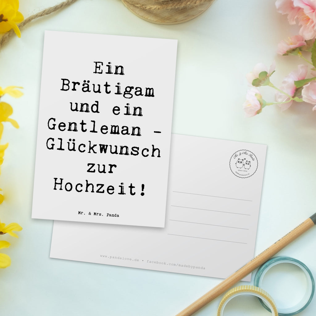 Postcard Saying Ein Bräutigam und ein Gentleman - Glückwunsch zur Hochzeit! Ansichtskarten, Grußkarte, Postkarte, Karte, Dankeskarte, Einladung Geburtstag, Einladungskarte, Geschenkkarte, Einladung, Ansichtskarte, Einladungskarten Geburtstag, Geburtstagskarte, Hochzeit, Hochzeitsgeschenk, Ehe, Hochzeitsfeier, Trauung, Trauungsgeschenk, Hochzeitskarte, Verlobungsfeier, Verlobungsgeschenk, Hochzeitsgeschenkideen, Hochzeitsgeschenke für Brautpaar