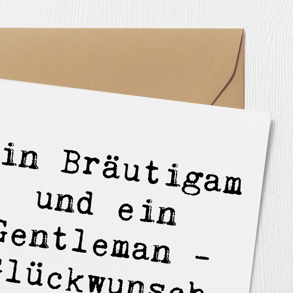 Deluxe Card Saying Ein Bräutigam und ein Gentleman - Glückwunsch zur Hochzeit! Grußkarte, Karte, Einladungskarte, Glückwunschkarte, Klappkarte, Geburtstagskarte, Hochwertige Klappkarte, Hochzeitskarte, Hochwertige Grußkarte, Hochzeit, Hochzeitsgeschenk, Ehe, Hochzeitsfeier, Trauung, Trauungsgeschenk, Verlobungsfeier, Verlobungsgeschenk, Hochzeitsgeschenkideen, Hochzeitsgeschenke für Brautpaar