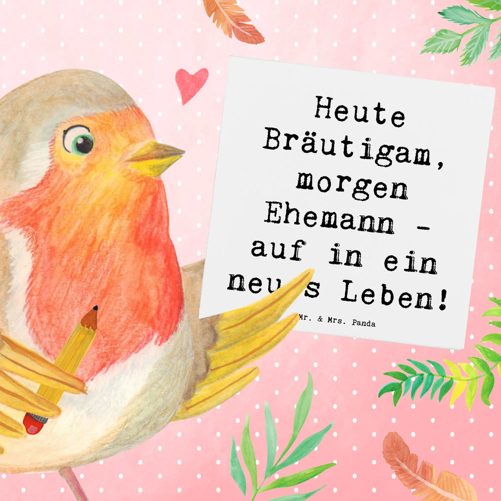Deluxe Card Saying Heute Bräutigam, morgen Ehemann - auf in ein neues Leben! Klappkarte, Glückwunschkarte, Grußkarte, Geburtstagskarte, Karte, Hochzeitskarte, Hochwertige Klappkarte, Hochwertige Grußkarte, Einladungskarte, Hochzeit, Hochzeitsgeschenk, Ehe, Hochzeitsfeier, Trauung, Trauungsgeschenk, Verlobungsfeier, Verlobungsgeschenk, Hochzeitsgeschenkideen, Hochzeitsgeschenke für Brautpaar