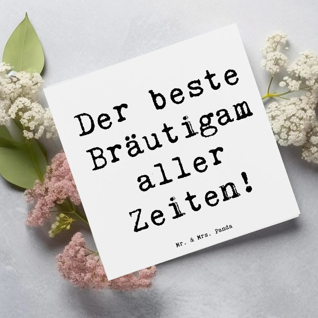 Deluxe Card Saying Der beste Bräutigam aller Zeiten! Karte, Hochzeitskarte, Glückwunschkarte, Geburtstagskarte, Einladungskarte, Hochwertige Grußkarte, Grußkarte, Klappkarte, Hochwertige Klappkarte, Hochzeit, Hochzeitsgeschenk, Ehe, Hochzeitsfeier, Trauung, Trauungsgeschenk, Verlobungsfeier, Verlobungsgeschenk, Hochzeitsgeschenkideen, Hochzeitsgeschenke für Brautpaar