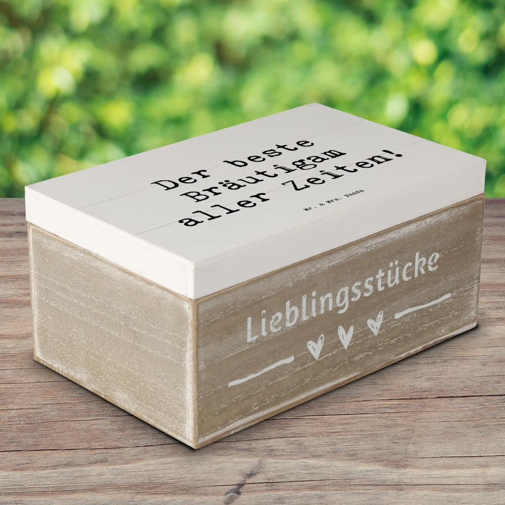 Wooden chest Saying Der beste Bräutigam aller Zeiten! Holzkiste, Kiste, Schatzkiste, Truhe, Schatulle, XXL, Erinnerungsbox, Erinnerungskiste, Dekokiste, Aufbewahrungsbox, Geschenkbox, Geschenkdose, Hochzeit, Hochzeitsgeschenk, Ehe, Hochzeitsfeier, Trauung, Trauungsgeschenk, Hochzeitskarte, Verlobungsfeier, Verlobungsgeschenk, Hochzeitsgeschenkideen, Hochzeitsgeschenke für Brautpaar