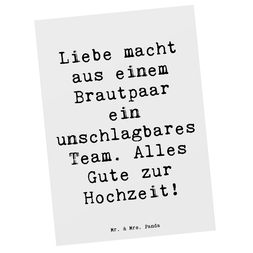 Postcard Saying Liebe macht aus einem Brautpaar ein unschlagbares Team. Alles Gute zur Hochzeit! Ansichtskarte, Karte, Einladung, Dankeskarte, Postkarte, Einladungskarte, Geburtstagskarte, Grußkarte, Ansichtskarten, Einladung Geburtstag, Einladungskarten Geburtstag, Geschenkkarte, Hochzeit, Hochzeitsgeschenk, Ehe, Hochzeitsfeier, Trauung, Trauungsgeschenk, Hochzeitskarte, Verlobungsfeier, Verlobungsgeschenk, Hochzeitsgeschenkideen, Hochzeitsgeschenke für Brautpaar