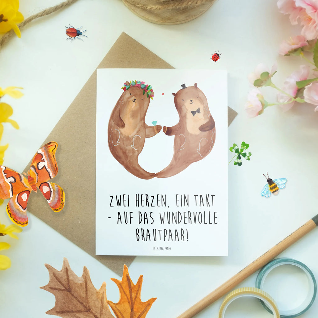 Greetings card Zwei Herzen, ein Takt - auf das wundervolle Brautpaar! Karte, Einladungskarte, Hochzeitskarte, Grußkarte, Glückwunschkarte, Geburtstagskarte, Klappkarte, Ansichtskarten, Hochzeit, Hochzeitsgeschenk, Ehe, Hochzeitsfeier, Trauung, Trauungsgeschenk, Verlobungsfeier, Verlobungsgeschenk, Hochzeitsgeschenkideen, Hochzeitsgeschenke für Brautpaar