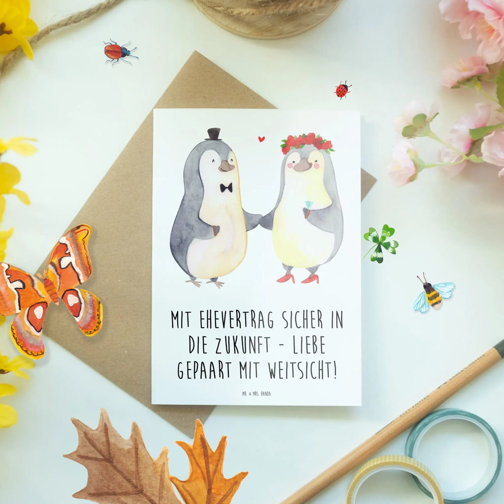 Greetings card Mit Ehevertrag sicher in die Zukunft - Liebe gepaart mit Weitsicht! Ansichtskarten, Karte, Grußkarte, Geburtstagskarte, Glückwunschkarte, Hochzeitskarte, Klappkarte, Einladungskarte, Hochzeit, Hochzeitsgeschenk, Ehe, Hochzeitsfeier, Trauung, Trauungsgeschenk, Verlobungsfeier, Verlobungsgeschenk, Hochzeitsgeschenkideen, Hochzeitsgeschenke für Brautpaar