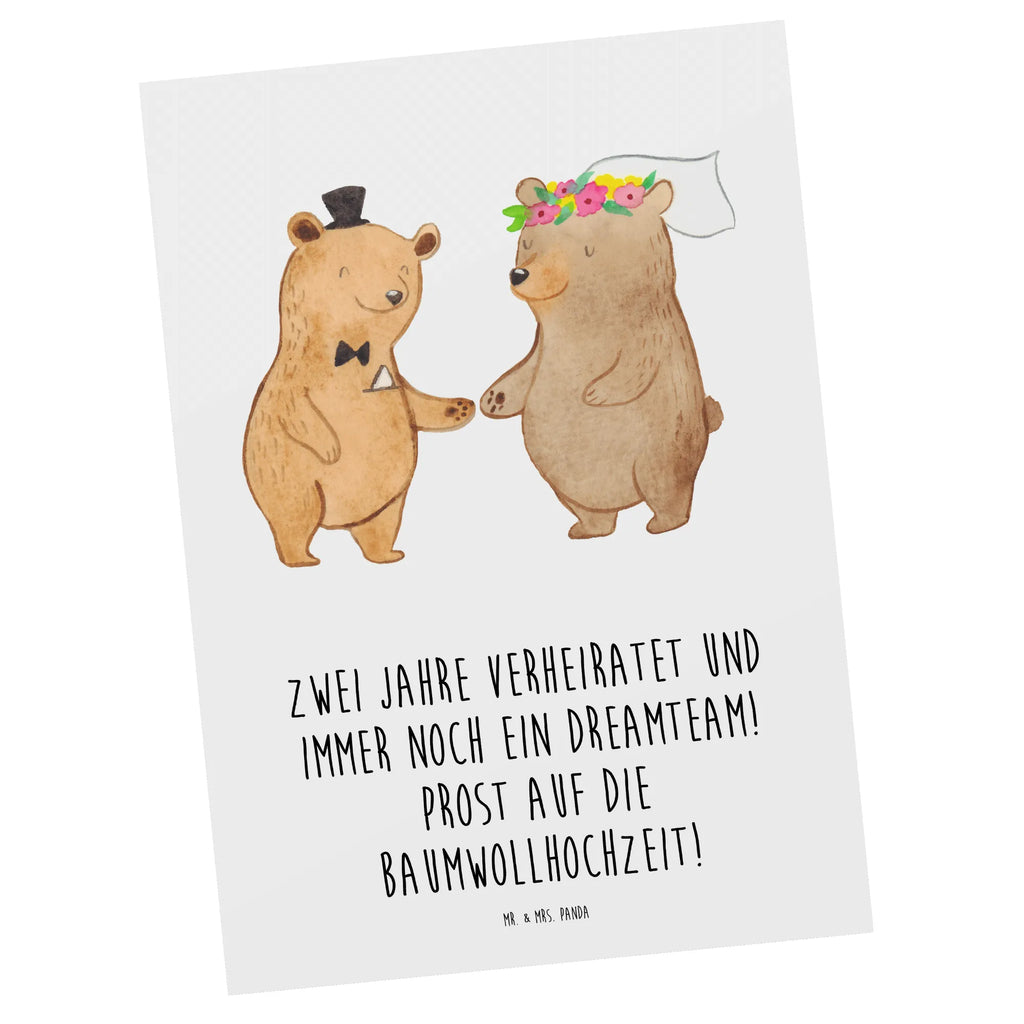 Postcard Zwei Jahre verheiratet und immer noch ein Dreamteam! Prost auf die Baumwollhochzeit! Designkarte, Ansichtskarte, Postkarten, Fotokarte, Postkarte, spruchkarte, kunstkarte, bildkarte, Motivkarte, einzelkarte, Grußkarte, Kunstkarten, Ansichtskarten, Hochzeit, Hochzeitsgeschenk, Ehe, Trauung, Verlobungsgeschenk, Verlobungsfeier, Hochzeitsfeier, Hochzeitskarte, Hochzeitsgeschenkideen, Hochzeitsgeschenke für Brautpaar, Trauungsgeschenk