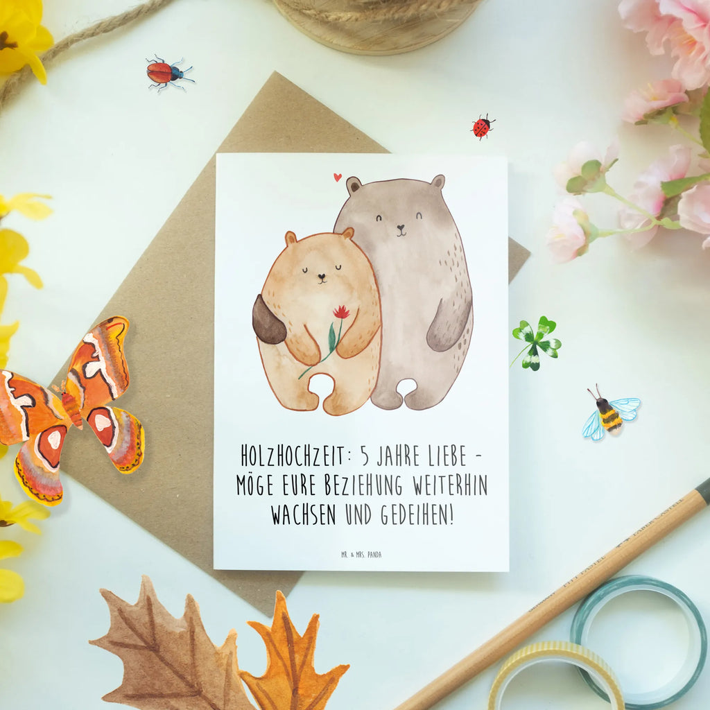 Greetings card Holzhochzeit: 5 Jahre Liebe - Möge eure Beziehung weiterhin wachsen und gedeihen! Grußkarte, Klappkarte, Ansichtskarten, Karte, Geburtstagskarte, Hochzeitskarte, Glückwunschkarte, Einladungskarte, Hochzeit, Hochzeitsgeschenk, Ehe, Hochzeitsfeier, Trauung, Trauungsgeschenk, Verlobungsfeier, Verlobungsgeschenk, Hochzeitsgeschenkideen, Hochzeitsgeschenke für Brautpaar