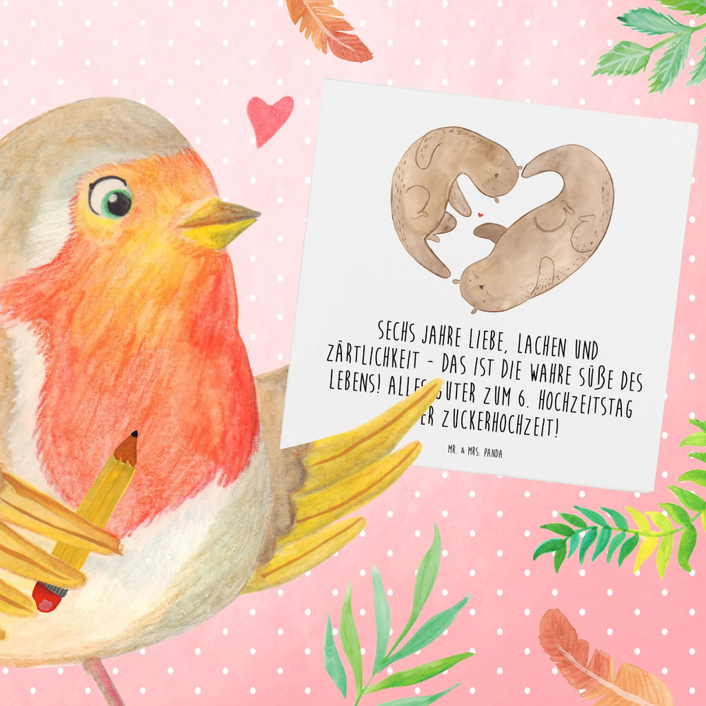 Deluxe Karte 6. Hochzeitstag Zuckerhochzeit Hochzeitskarte, Hochwertige Grußkarte, Hochwertige Klappkarte, Einladungskarte, Karte, Klappkarte, Grußkarte, Glückwunschkarte, Geburtstagskarte, Hochzeit, Hochzeitsgeschenk, Ehe, Hochzeitsfeier, Trauung, Trauungsgeschenk, Verlobungsfeier, Verlobungsgeschenk, Hochzeitsgeschenkideen, Hochzeitsgeschenke für Brautpaar