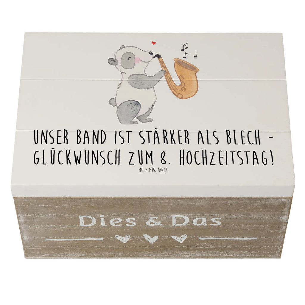 Wooden chest Unser Band ist stärker als Blech - Glückwunsch zum 8. Hochzeitstag! Erinnerungsbox, Holzkiste, Kiste, Geschenkdose, XXL, Schatzkiste, Schatulle, Dekokiste, Truhe, Aufbewahrungsbox, Geschenkbox, Erinnerungskiste, Hochzeit, Hochzeitsgeschenk, Ehe, Hochzeitsfeier, Trauung, Trauungsgeschenk, Hochzeitskarte, Verlobungsfeier, Verlobungsgeschenk, Hochzeitsgeschenkideen, Hochzeitsgeschenke für Brautpaar