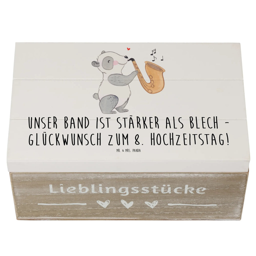 Wooden chest Unser Band ist stärker als Blech - Glückwunsch zum 8. Hochzeitstag! Erinnerungsbox, Holzkiste, Kiste, Geschenkdose, XXL, Schatzkiste, Schatulle, Dekokiste, Truhe, Aufbewahrungsbox, Geschenkbox, Erinnerungskiste, Hochzeit, Hochzeitsgeschenk, Ehe, Hochzeitsfeier, Trauung, Trauungsgeschenk, Hochzeitskarte, Verlobungsfeier, Verlobungsgeschenk, Hochzeitsgeschenkideen, Hochzeitsgeschenke für Brautpaar