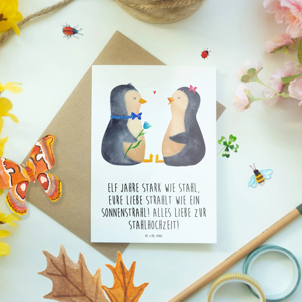 Greetings card Elf Jahre stark wie Stahl, eure Liebe strahlt wie ein Sonnenstrahl! Alles Liebe zur Stahlhochzeit! Glückwunschkarte, Karte, Einladungskarte, Hochzeitskarte, Ansichtskarten, Klappkarte, Geburtstagskarte, Grußkarte, Hochzeit, Hochzeitsgeschenk, Ehe, Hochzeitsfeier, Trauung, Trauungsgeschenk, Verlobungsfeier, Verlobungsgeschenk, Hochzeitsgeschenkideen, Hochzeitsgeschenke für Brautpaar