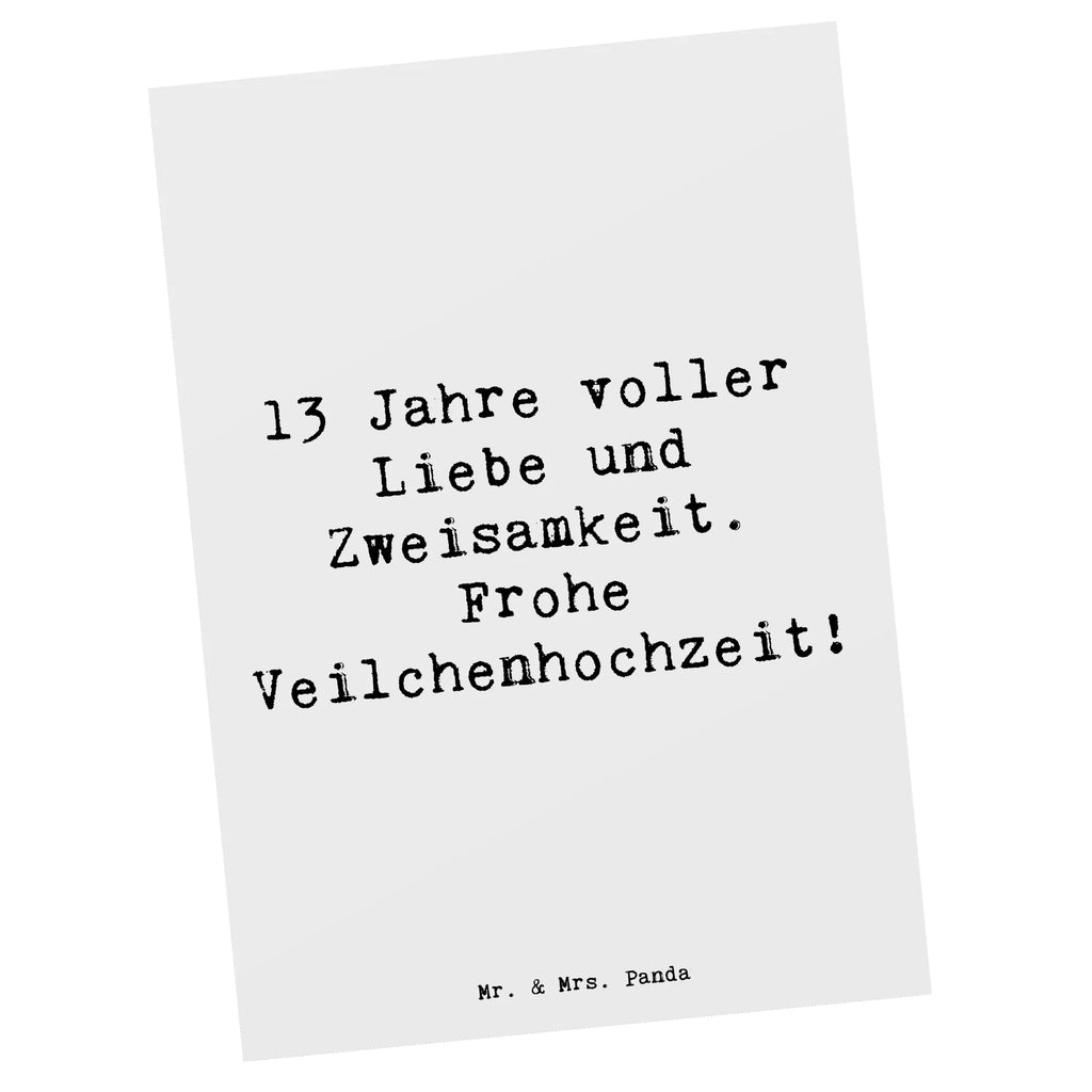 Postcard Saying 13 Jahre voller Liebe und Zweisamkeit. Frohe Veilchenhochzeit! Ansichtskarten, Karte, Einladung Geburtstag, Einladung, Postkarte, Einladungskarten Geburtstag, Dankeskarte, Einladungskarte, Geschenkkarte, Geburtstagskarte, Grußkarte, Ansichtskarte, Hochzeit, Hochzeitsgeschenk, Ehe, Hochzeitsfeier, Trauung, Trauungsgeschenk, Hochzeitskarte, Verlobungsfeier, Verlobungsgeschenk, Hochzeitsgeschenkideen, Hochzeitsgeschenke für Brautpaar