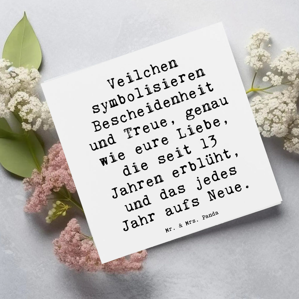 Deluxe Card Saying Veilchen symbolisieren Bescheidenheit und Treue, genau wie eure Liebe, die seit 13 Jahren erblüht, und das jedes Jahr aufs Neue. Karte, Hochwertige Klappkarte, Hochzeitskarte, Geburtstagskarte, Klappkarte, Glückwunschkarte, Einladungskarte, Hochwertige Grußkarte, Grußkarte, Hochzeit, Hochzeitsgeschenk, Ehe, Hochzeitsfeier, Trauung, Trauungsgeschenk, Verlobungsfeier, Verlobungsgeschenk, Hochzeitsgeschenkideen, Hochzeitsgeschenke für Brautpaar