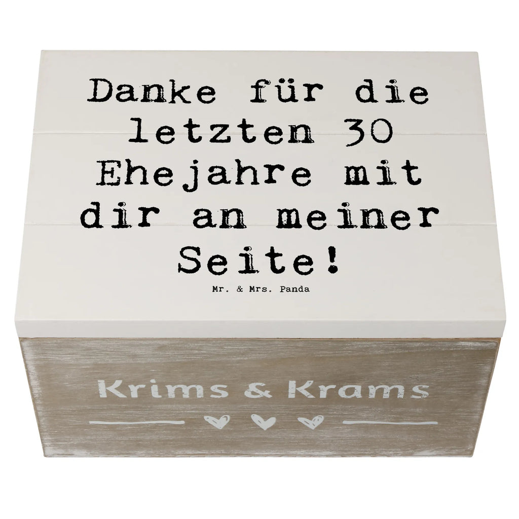 Wooden chest Saying Danke für die letzten 30 Ehejahre mit dir an meiner Seite! Holzkiste, Kiste, Schatzkiste, Truhe, Schatulle, XXL, Erinnerungsbox, Erinnerungskiste, Dekokiste, Aufbewahrungsbox, Geschenkbox, Geschenkdose, Hochzeit, Hochzeitsgeschenk, Ehe, Hochzeitsfeier, Trauung, Trauungsgeschenk, Hochzeitskarte, Verlobungsfeier, Verlobungsgeschenk, Hochzeitsgeschenkideen, Hochzeitsgeschenke für Brautpaar