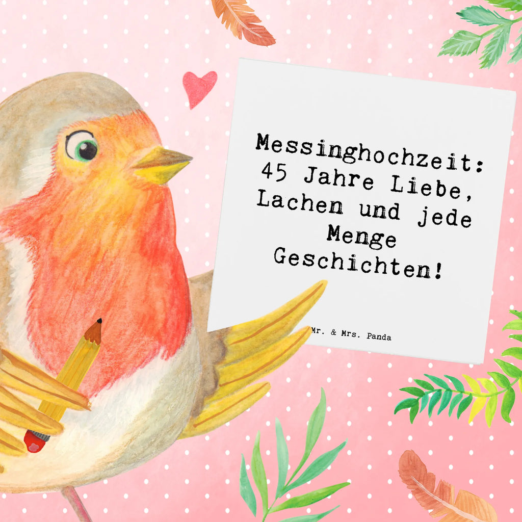 Deluxe Card Saying Messinghochzeit: 45 Jahre Liebe, Lachen und jede Menge Geschichten! Grußkarte, Karte, Geburtstagskarte, Hochzeitskarte, Klappkarte, Hochwertige Klappkarte, Einladungskarte, Glückwunschkarte, Hochwertige Grußkarte, Hochzeit, Hochzeitsgeschenk, Ehe, Hochzeitsfeier, Trauung, Trauungsgeschenk, Verlobungsfeier, Verlobungsgeschenk, Hochzeitsgeschenkideen, Hochzeitsgeschenke für Brautpaar