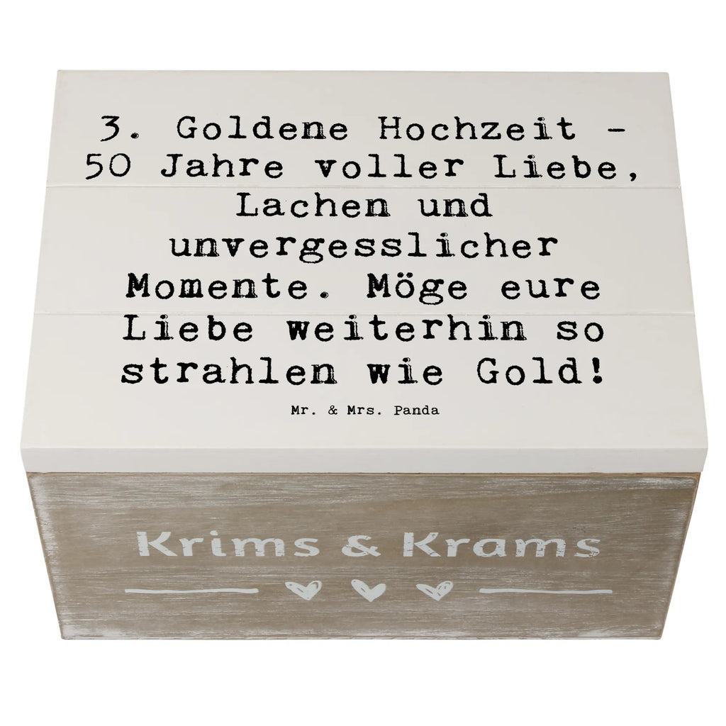 Wooden chest Saying 3. Goldene Hochzeit - 50 Jahre voller Liebe, Lachen und unvergesslicher Momente. Möge eure Liebe weiterhin so strahlen wie Gold! Holzkiste, Kiste, Schatzkiste, Truhe, Schatulle, XXL, Erinnerungsbox, Erinnerungskiste, Dekokiste, Aufbewahrungsbox, Geschenkbox, Geschenkdose, Hochzeit, Hochzeitsgeschenk, Ehe, Hochzeitsfeier, Trauung, Trauungsgeschenk, Hochzeitskarte, Verlobungsfeier, Verlobungsgeschenk, Hochzeitsgeschenkideen, Hochzeitsgeschenke für Brautpaar
