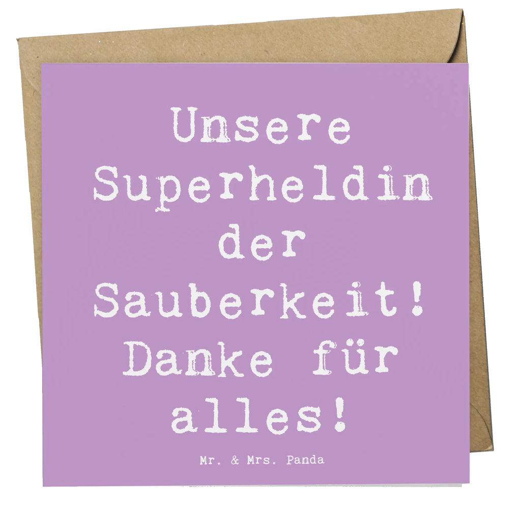 Deluxe Card Saying Unsere Superheldin der Sauberkeit! Danke für alles! Karte, Grußkarte, Klappkarte, Einladungskarte, Glückwunschkarte, Hochzeitskarte, Geburtstagskarte, Hochwertige Grußkarte, Hochwertige Klappkarte