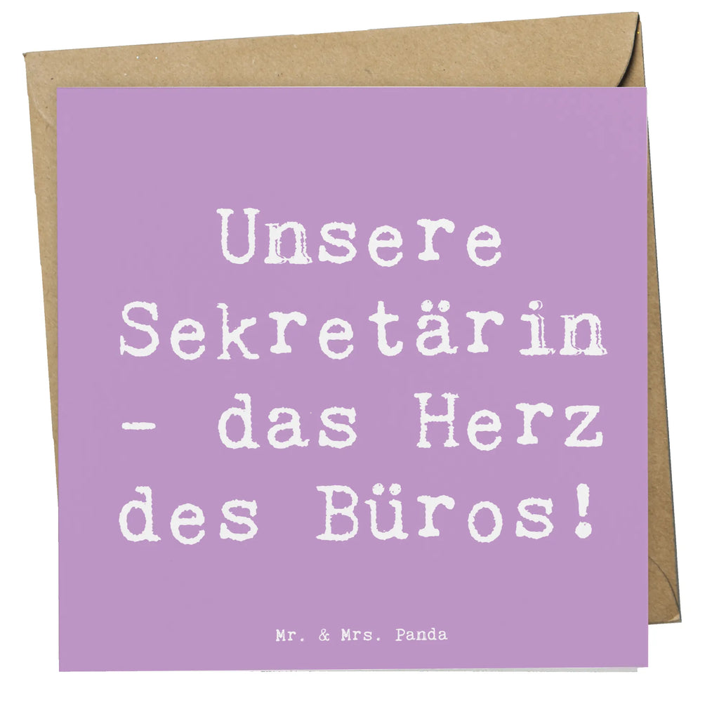 Deluxe Card Saying Unsere Sekretärin - das Herz des Büros! Hochzeitskarte, Karte, Grußkarte, Einladungskarte, Glückwunschkarte, Klappkarte, Hochwertige Grußkarte, Hochwertige Klappkarte, Geburtstagskarte