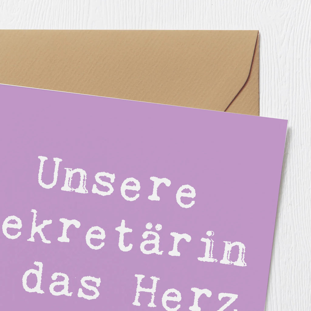 Deluxe Card Saying Unsere Sekretärin - das Herz des Büros! Hochzeitskarte, Karte, Grußkarte, Einladungskarte, Glückwunschkarte, Klappkarte, Hochwertige Grußkarte, Hochwertige Klappkarte, Geburtstagskarte