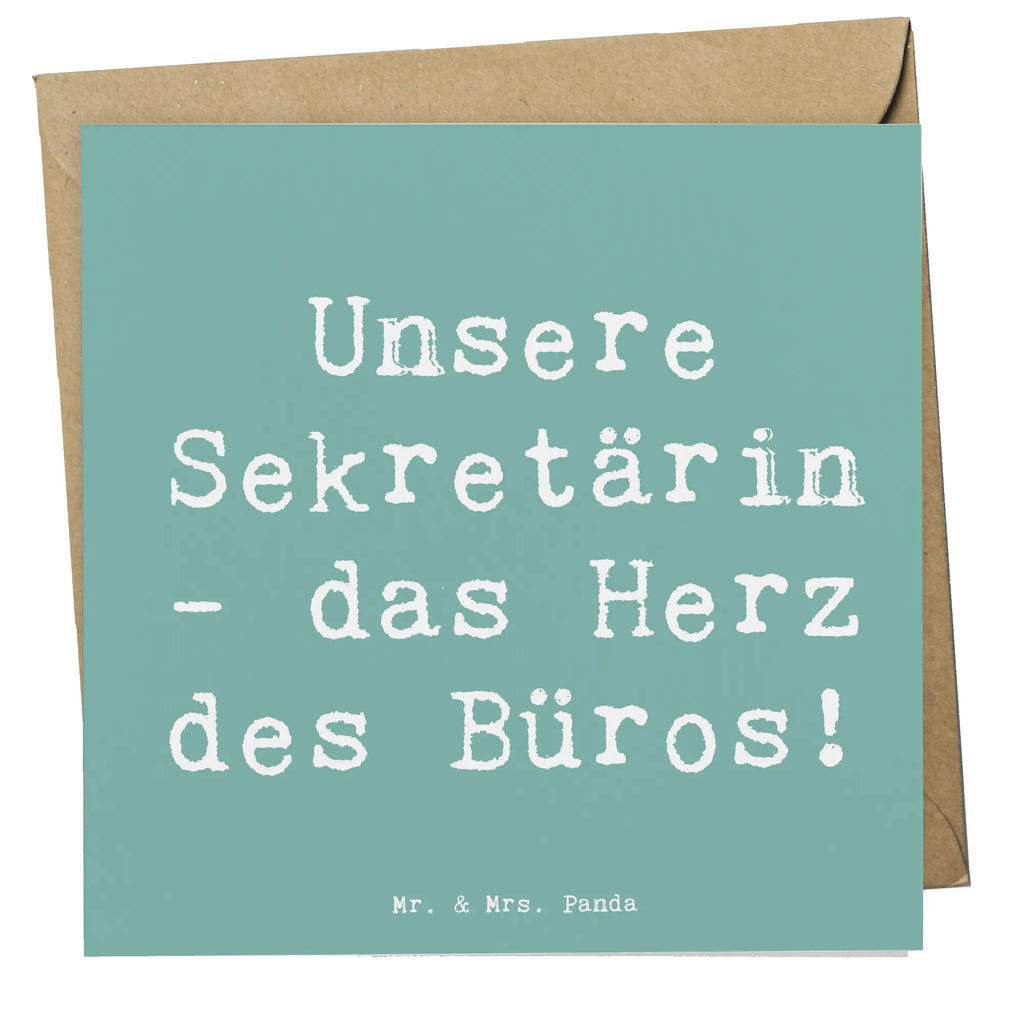 Deluxe Card Saying Unsere Sekretärin - das Herz des Büros! Hochzeitskarte, Karte, Grußkarte, Einladungskarte, Glückwunschkarte, Klappkarte, Hochwertige Grußkarte, Hochwertige Klappkarte, Geburtstagskarte