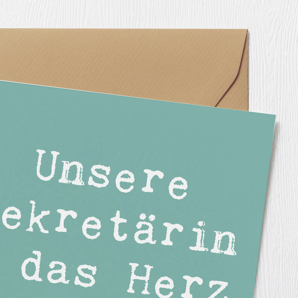 Deluxe Card Saying Unsere Sekretärin - das Herz des Büros! Hochzeitskarte, Karte, Grußkarte, Einladungskarte, Glückwunschkarte, Klappkarte, Hochwertige Grußkarte, Hochwertige Klappkarte, Geburtstagskarte