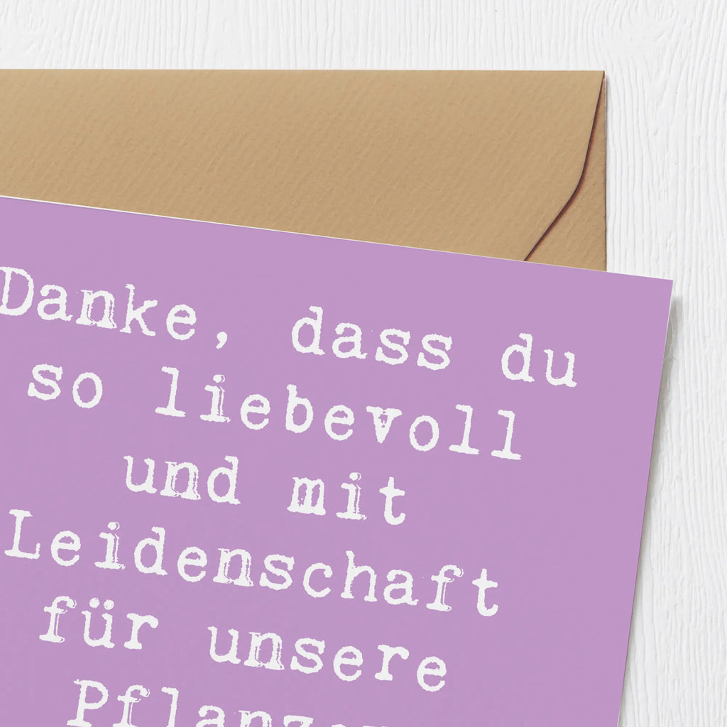 Deluxe Card Saying Danke, dass du so liebevoll und mit Leidenschaft für unsere Pflanzen sorgst, lieber Gärtner! Karte, Grußkarte, Klappkarte, Einladungskarte, Glückwunschkarte, Hochzeitskarte, Geburtstagskarte, Hochwertige Grußkarte, Hochwertige Klappkarte
