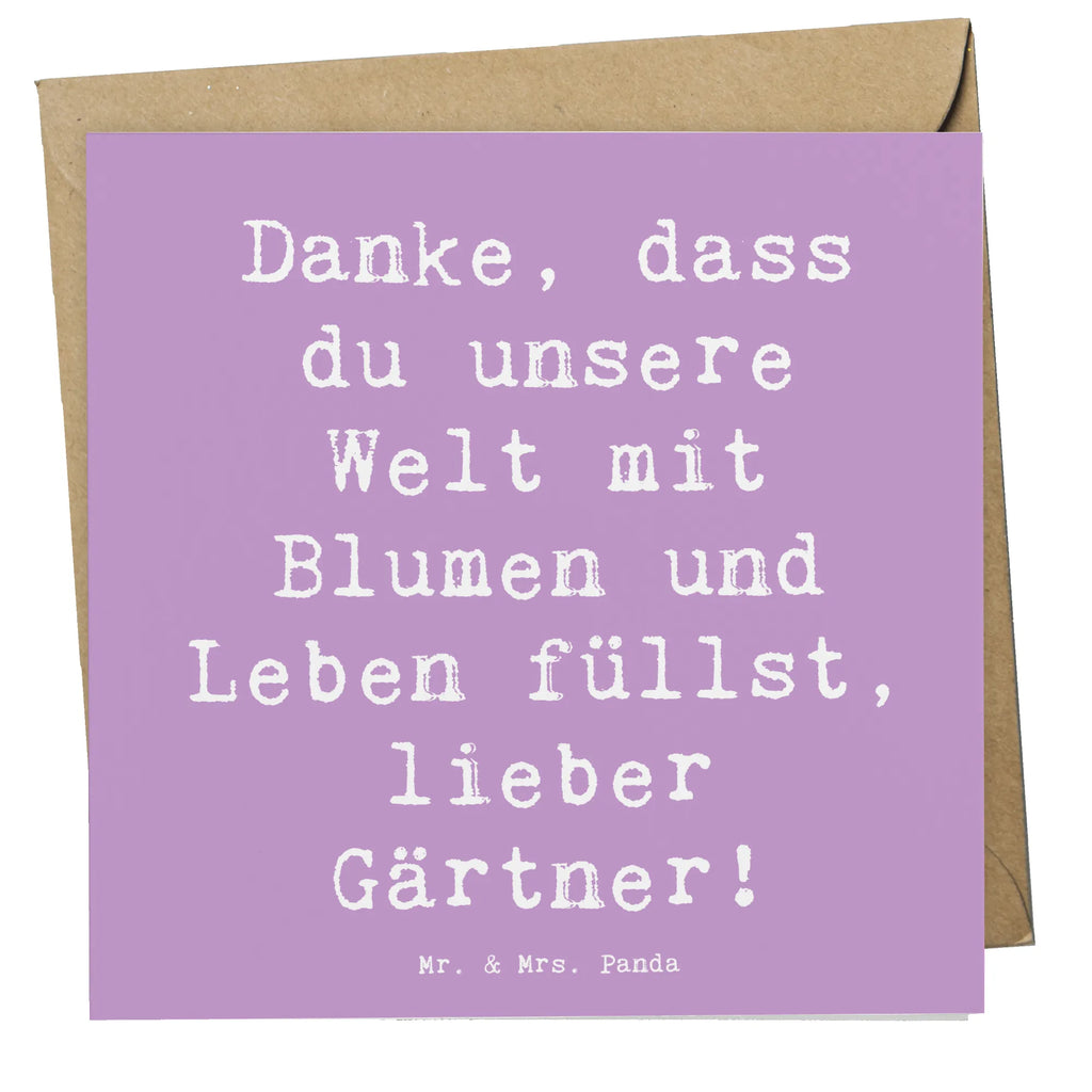 Deluxe Karte Spruch Gärtner Dankeschön Karte, Hochwertige Klappkarte, Geburtstagskarte, Einladungskarte, Hochwertige Grußkarte, Grußkarte, Hochzeitskarte, Glückwunschkarte, Klappkarte, sprüche, zitate, spruch kollektion, inspiration, motivation, lebensweisheiten, geschenkideen, wanddeko, wohnaccessoires, sprüche sammlung, schöne sprüche, glück, liebe, freude, lächeln, alltag verschönern, nachhaltige geschenke, dekoration, kreativ, einzigartig, shopify, mr and mrs panda