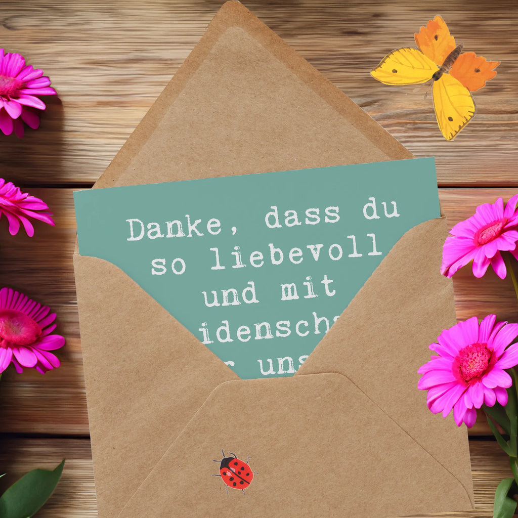 Deluxe Card Saying Danke, dass du so liebevoll und mit Leidenschaft für unsere Pflanzen sorgst, lieber Gärtner! Karte, Grußkarte, Klappkarte, Einladungskarte, Glückwunschkarte, Hochzeitskarte, Geburtstagskarte, Hochwertige Grußkarte, Hochwertige Klappkarte
