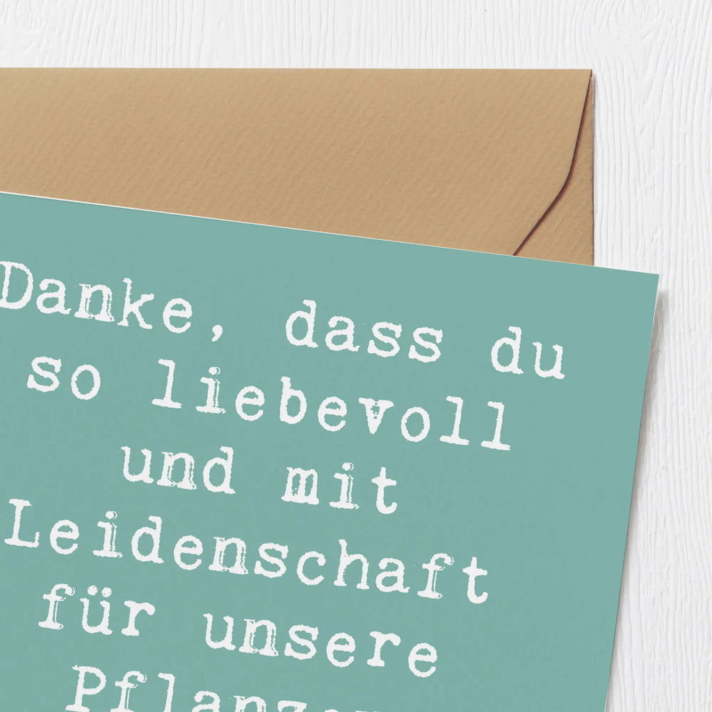 Deluxe Card Saying Danke, dass du so liebevoll und mit Leidenschaft für unsere Pflanzen sorgst, lieber Gärtner! Karte, Grußkarte, Klappkarte, Einladungskarte, Glückwunschkarte, Hochzeitskarte, Geburtstagskarte, Hochwertige Grußkarte, Hochwertige Klappkarte