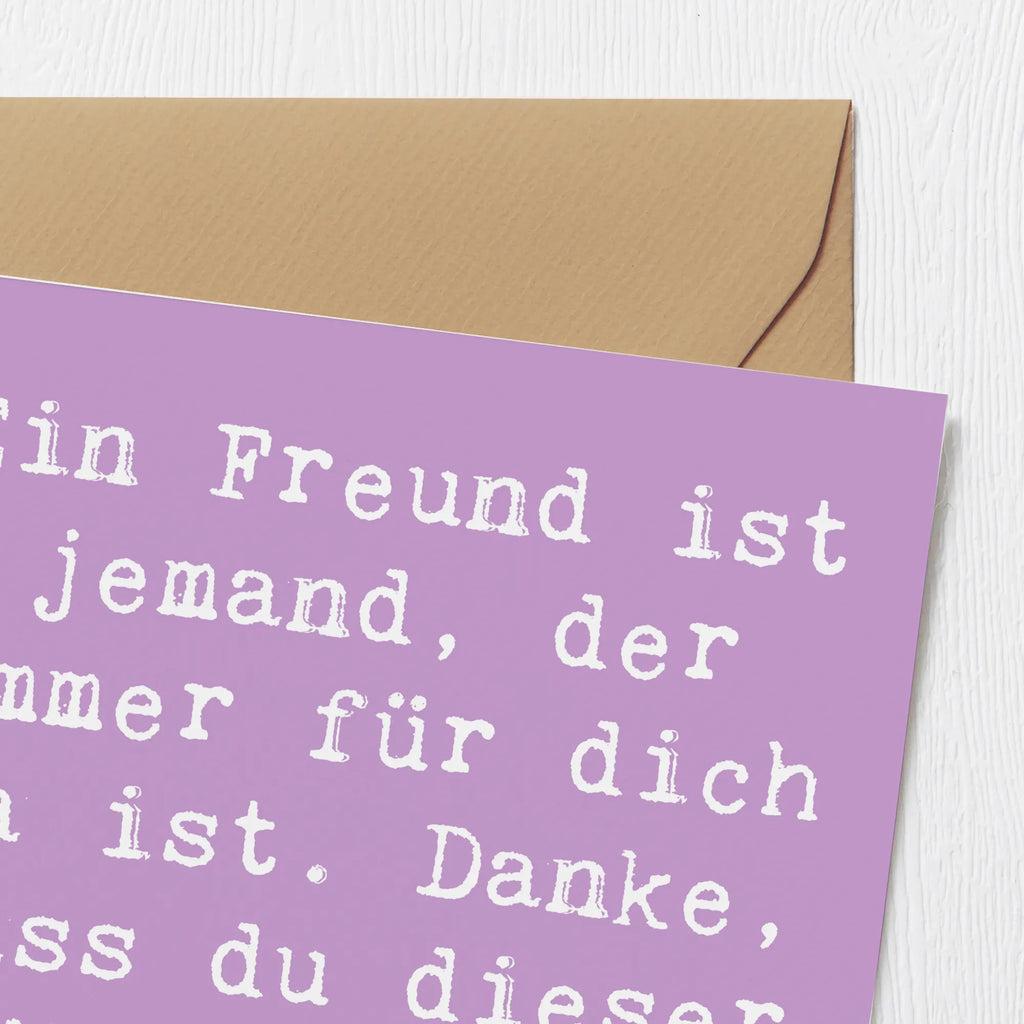 Deluxe Card Saying Ein Freund ist jemand, der immer für dich da ist. Danke, dass du dieser Mensch für mich bist! Karte, Grußkarte, Einladungskarte, Hochwertige Klappkarte, Hochzeitskarte, Klappkarte, Hochwertige Grußkarte, Geburtstagskarte, Glückwunschkarte