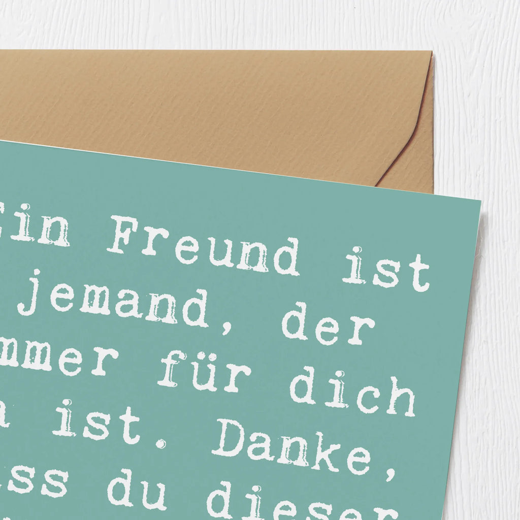 Deluxe Card Saying Ein Freund ist jemand, der immer für dich da ist. Danke, dass du dieser Mensch für mich bist! Karte, Grußkarte, Einladungskarte, Hochwertige Klappkarte, Hochzeitskarte, Klappkarte, Hochwertige Grußkarte, Geburtstagskarte, Glückwunschkarte
