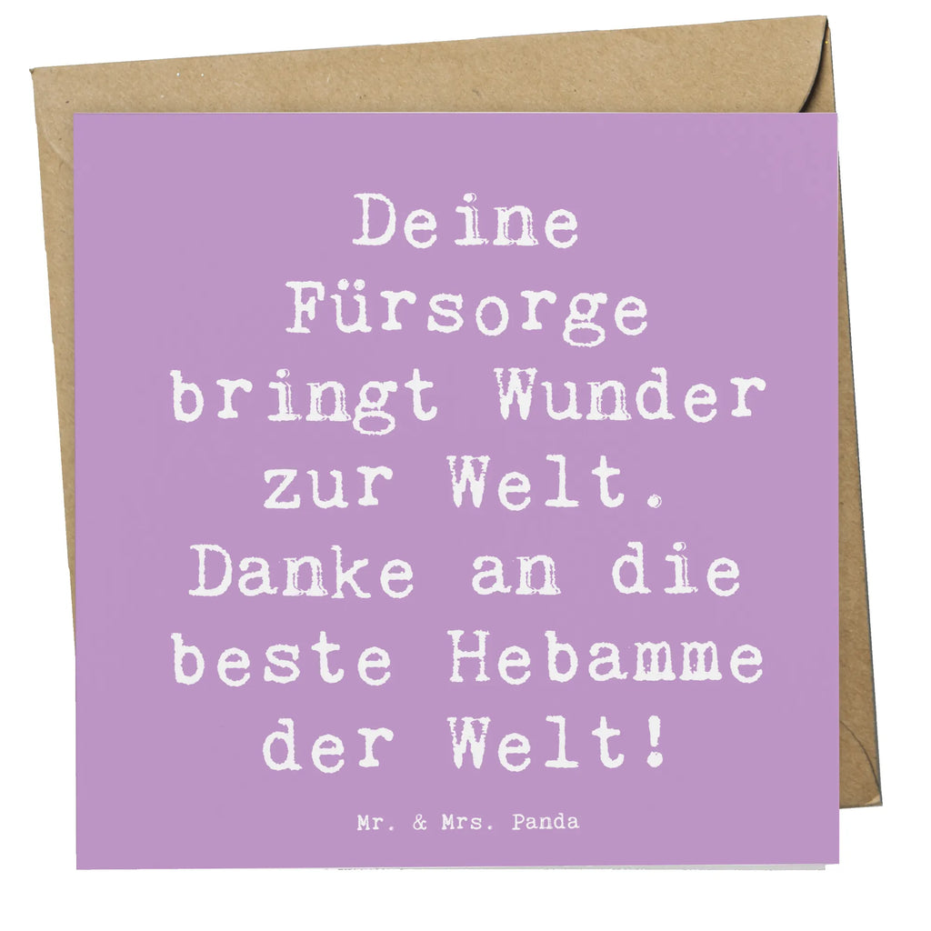 Deluxe Card Saying Deine Fürsorge bringt Wunder zur Welt. Danke an die beste Hebamme der Welt! Karte, Grußkarte, Klappkarte, Einladungskarte, Glückwunschkarte, Hochzeitskarte, Geburtstagskarte, Hochwertige Grußkarte, Hochwertige Klappkarte