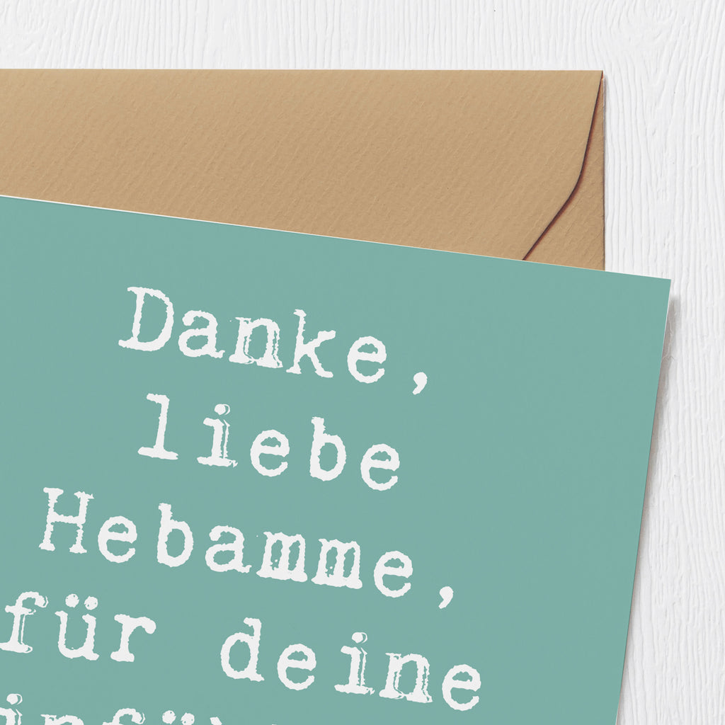 Deluxe Card Saying Danke, liebe Hebamme, für deine einfühlsame Begleitung! Karte, Grußkarte, Klappkarte, Einladungskarte, Glückwunschkarte, Hochzeitskarte, Geburtstagskarte, Hochwertige Grußkarte, Hochwertige Klappkarte