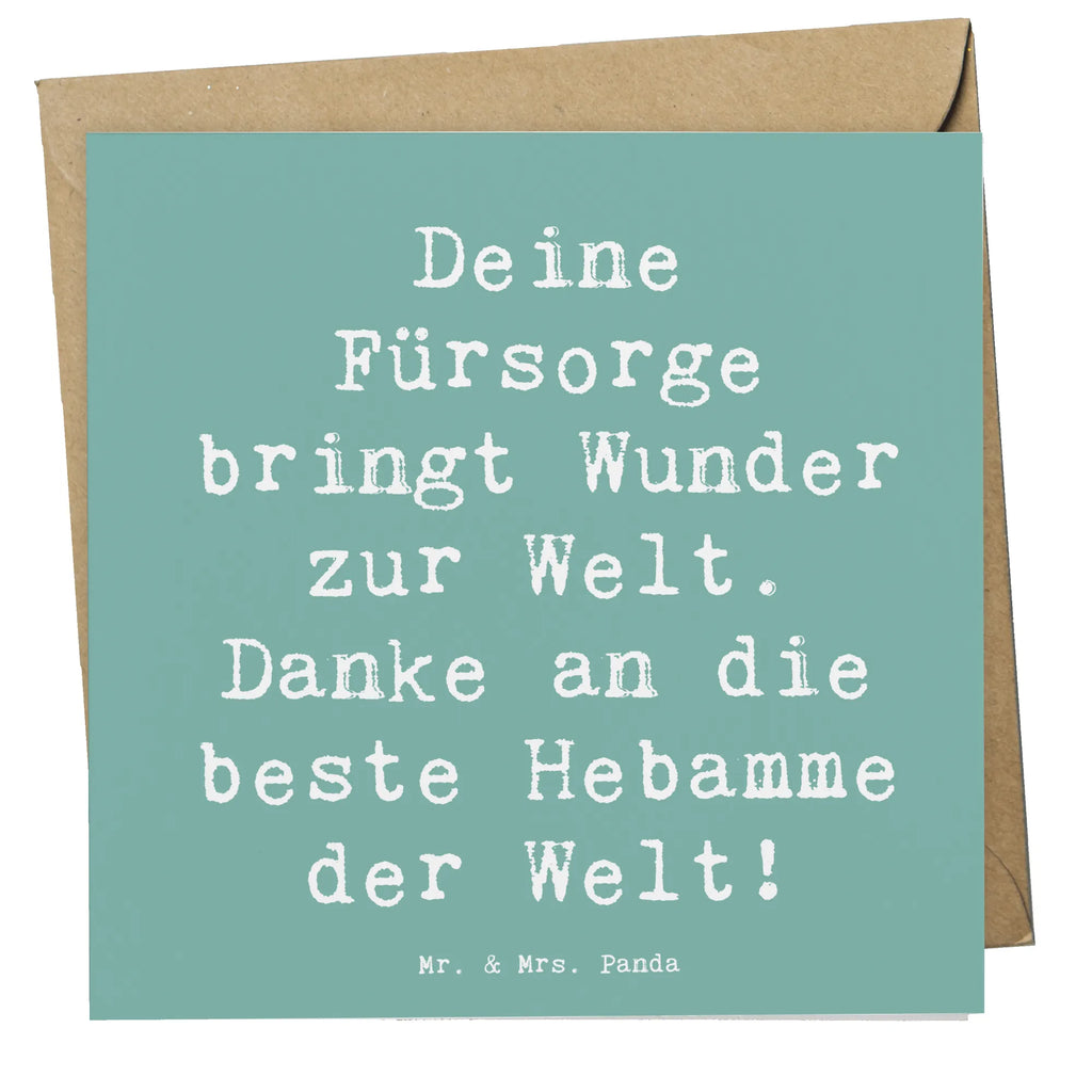 Deluxe Card Saying Deine Fürsorge bringt Wunder zur Welt. Danke an die beste Hebamme der Welt! Karte, Grußkarte, Klappkarte, Einladungskarte, Glückwunschkarte, Hochzeitskarte, Geburtstagskarte, Hochwertige Grußkarte, Hochwertige Klappkarte