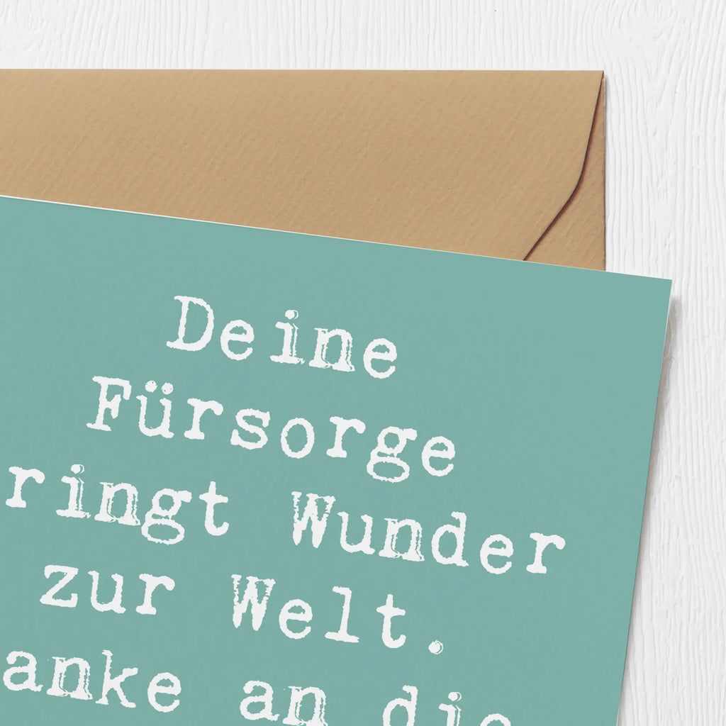 Deluxe Card Saying Deine Fürsorge bringt Wunder zur Welt. Danke an die beste Hebamme der Welt! Karte, Grußkarte, Klappkarte, Einladungskarte, Glückwunschkarte, Hochzeitskarte, Geburtstagskarte, Hochwertige Grußkarte, Hochwertige Klappkarte