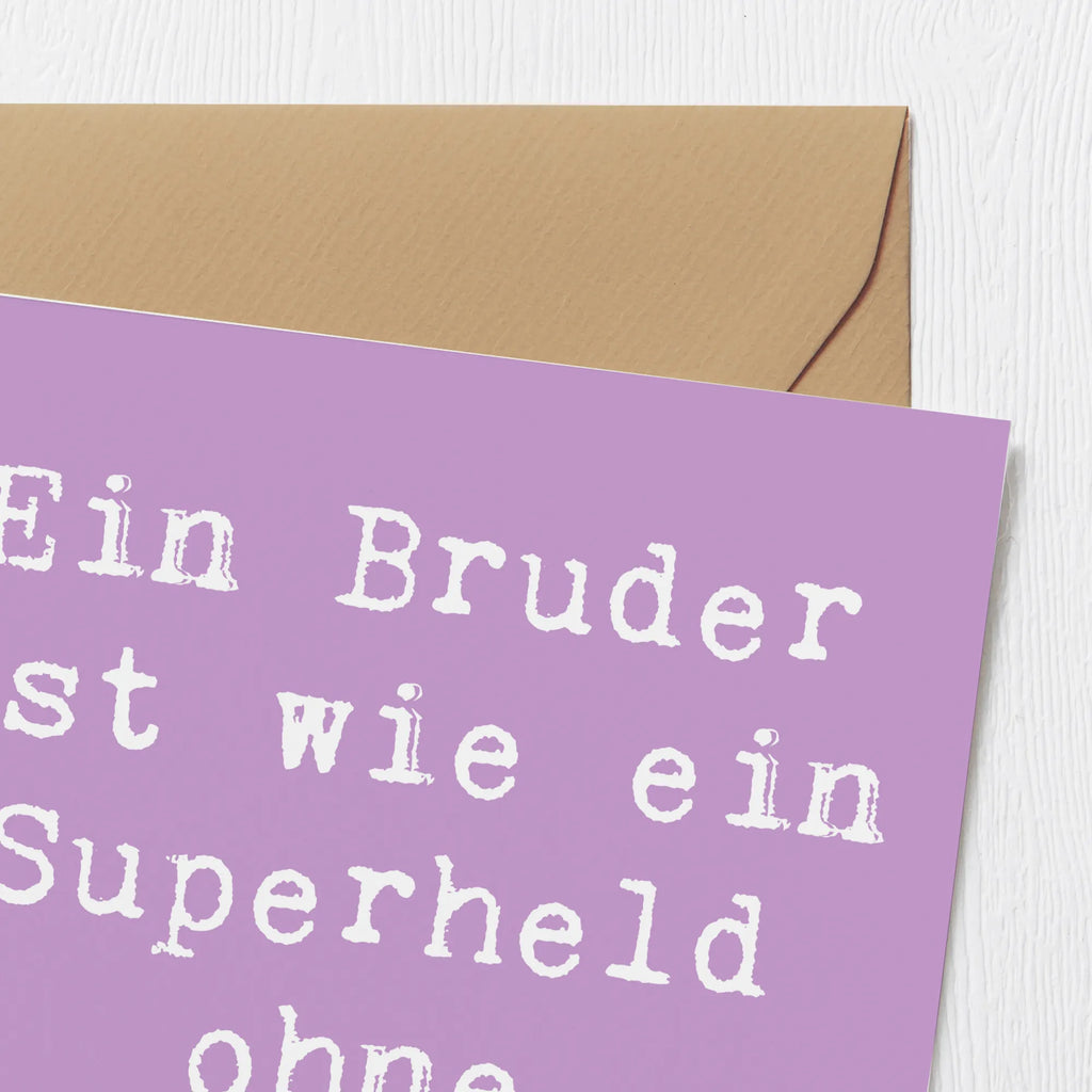 Deluxe Card Saying Ein Bruder ist wie ein Superheld ohne Umhang. Karte, Grußkarte, Klappkarte, Einladungskarte, Glückwunschkarte, Hochzeitskarte, Geburtstagskarte, Hochwertige Grußkarte, Hochwertige Klappkarte