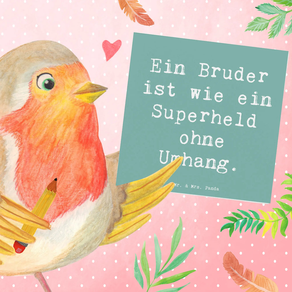 Deluxe Card Saying Ein Bruder ist wie ein Superheld ohne Umhang. Karte, Grußkarte, Klappkarte, Einladungskarte, Glückwunschkarte, Hochzeitskarte, Geburtstagskarte, Hochwertige Grußkarte, Hochwertige Klappkarte
