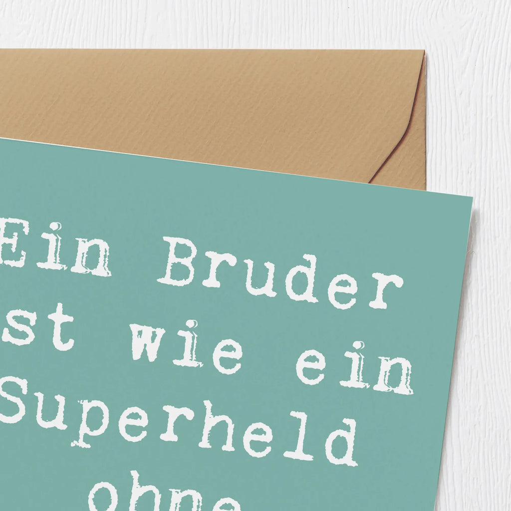 Deluxe Card Saying Ein Bruder ist wie ein Superheld ohne Umhang. Karte, Grußkarte, Klappkarte, Einladungskarte, Glückwunschkarte, Hochzeitskarte, Geburtstagskarte, Hochwertige Grußkarte, Hochwertige Klappkarte