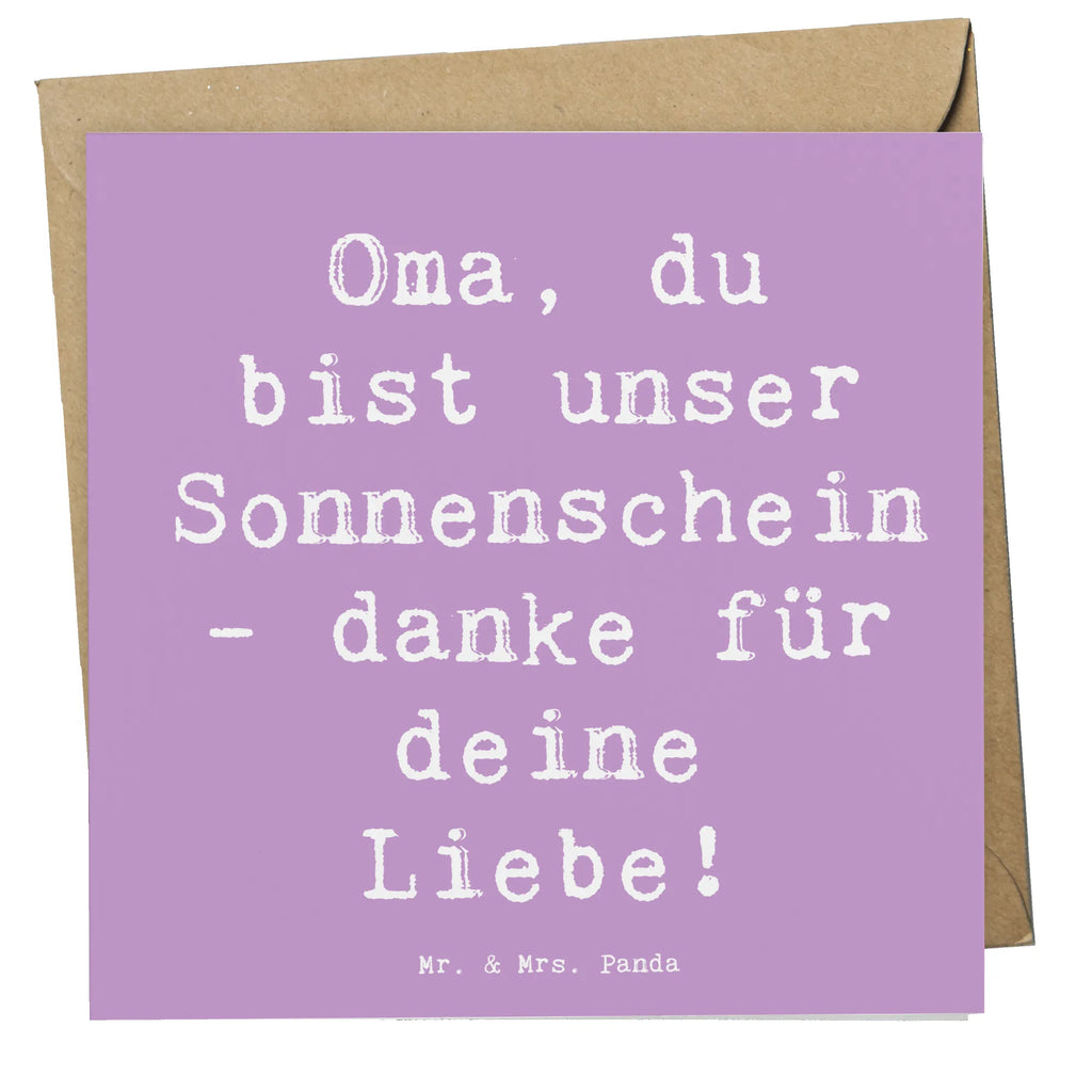 Deluxe Card Saying Oma, du bist unser Sonnenschein - danke für deine Liebe! Hochwertige Grußkarte, Karte, Hochzeitskarte, Geburtstagskarte, Klappkarte, Hochwertige Klappkarte, Glückwunschkarte, Grußkarte, Einladungskarte