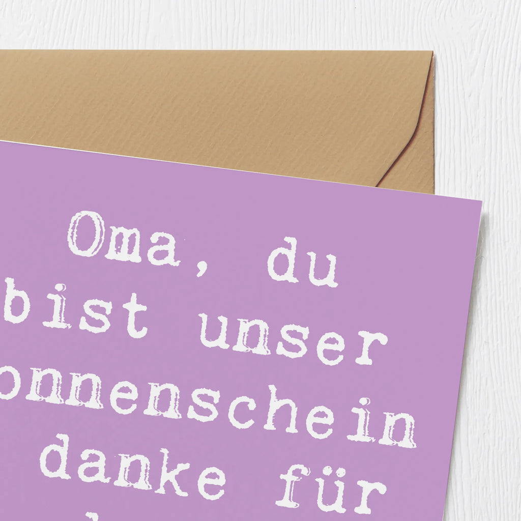 Deluxe Card Saying Oma, du bist unser Sonnenschein - danke für deine Liebe! Hochwertige Grußkarte, Karte, Hochzeitskarte, Geburtstagskarte, Klappkarte, Hochwertige Klappkarte, Glückwunschkarte, Grußkarte, Einladungskarte