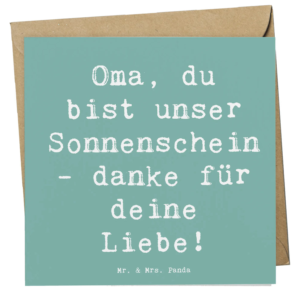 Deluxe Card Saying Oma, du bist unser Sonnenschein - danke für deine Liebe! Hochwertige Grußkarte, Karte, Hochzeitskarte, Geburtstagskarte, Klappkarte, Hochwertige Klappkarte, Glückwunschkarte, Grußkarte, Einladungskarte