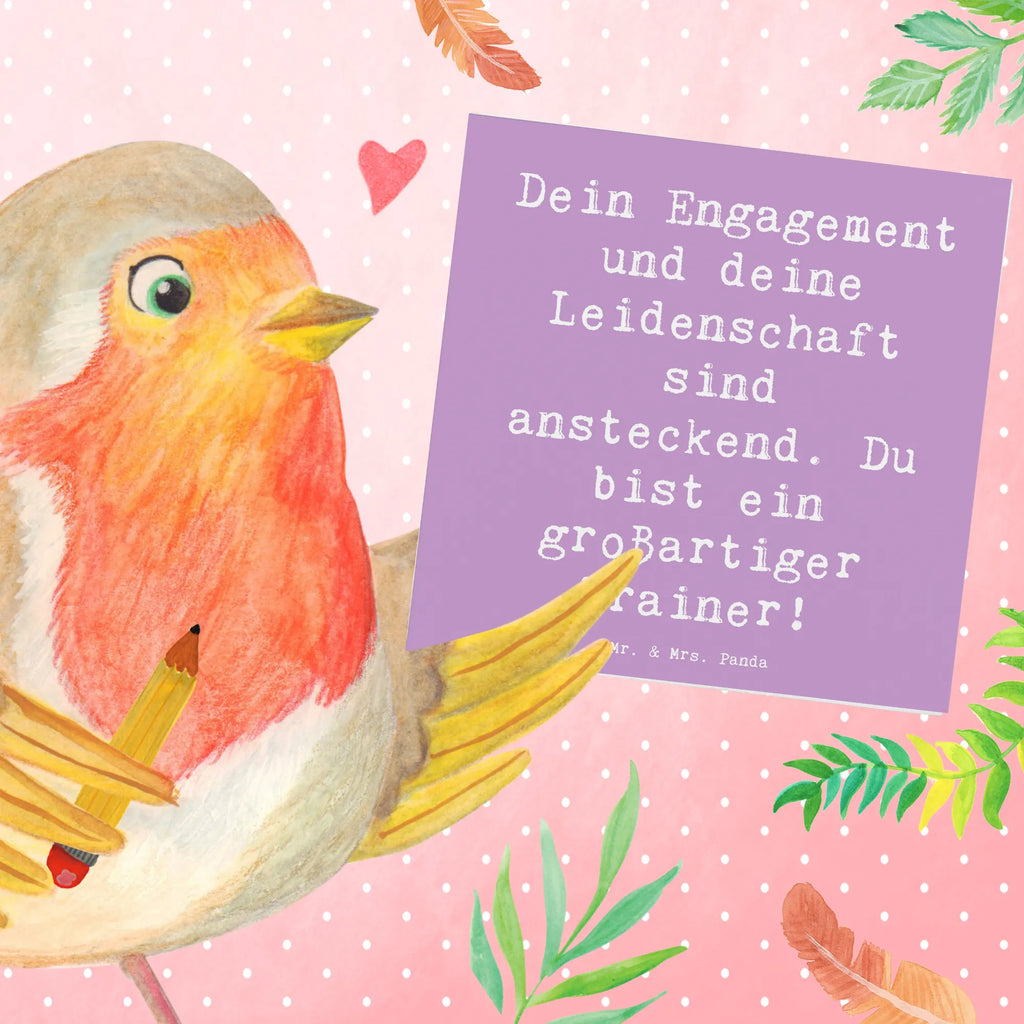 Deluxe Card Saying Dein Engagement und deine Leidenschaft sind ansteckend. Du bist ein großartiger Trainer! Grußkarte, Glückwunschkarte, Karte, Hochzeitskarte, Hochwertige Klappkarte, Geburtstagskarte, Hochwertige Grußkarte, Klappkarte, Einladungskarte