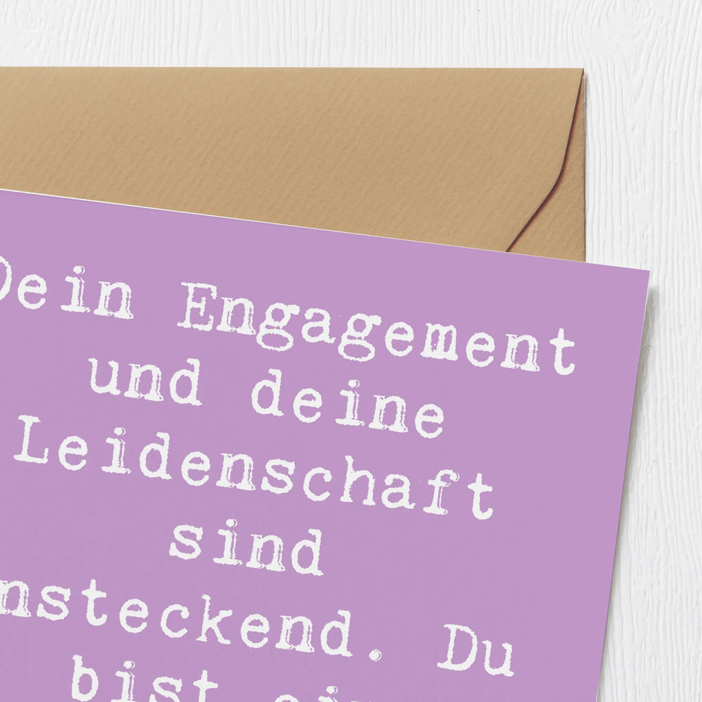 Deluxe Card Saying Dein Engagement und deine Leidenschaft sind ansteckend. Du bist ein großartiger Trainer! Grußkarte, Glückwunschkarte, Karte, Hochzeitskarte, Hochwertige Klappkarte, Geburtstagskarte, Hochwertige Grußkarte, Klappkarte, Einladungskarte