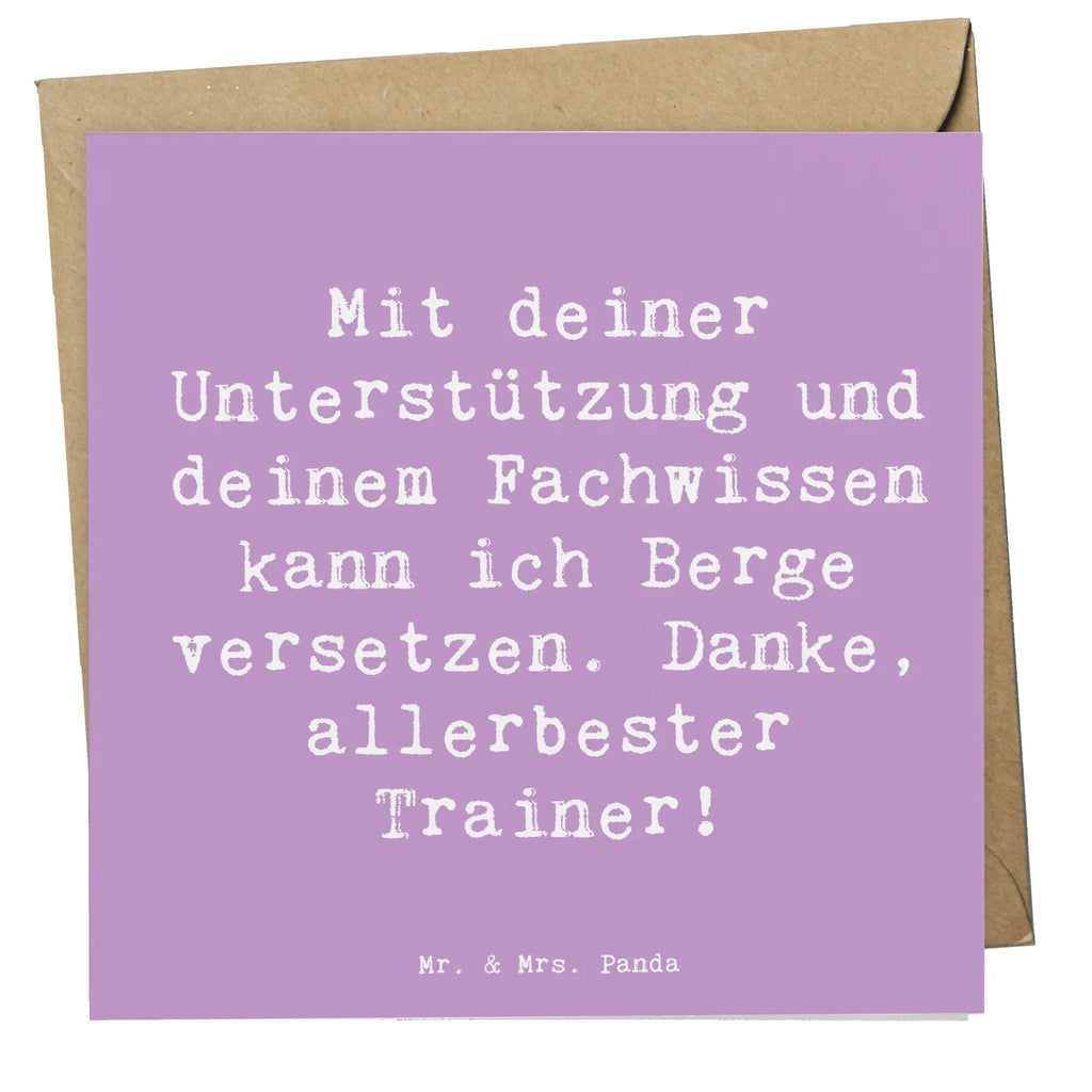 Deluxe Card Saying Mit deiner Unterstützung und deinem Fachwissen kann ich Berge versetzen. Danke, allerbester Trainer! Karte, Grußkarte, Klappkarte, Einladungskarte, Glückwunschkarte, Hochzeitskarte, Geburtstagskarte, Hochwertige Grußkarte, Hochwertige Klappkarte