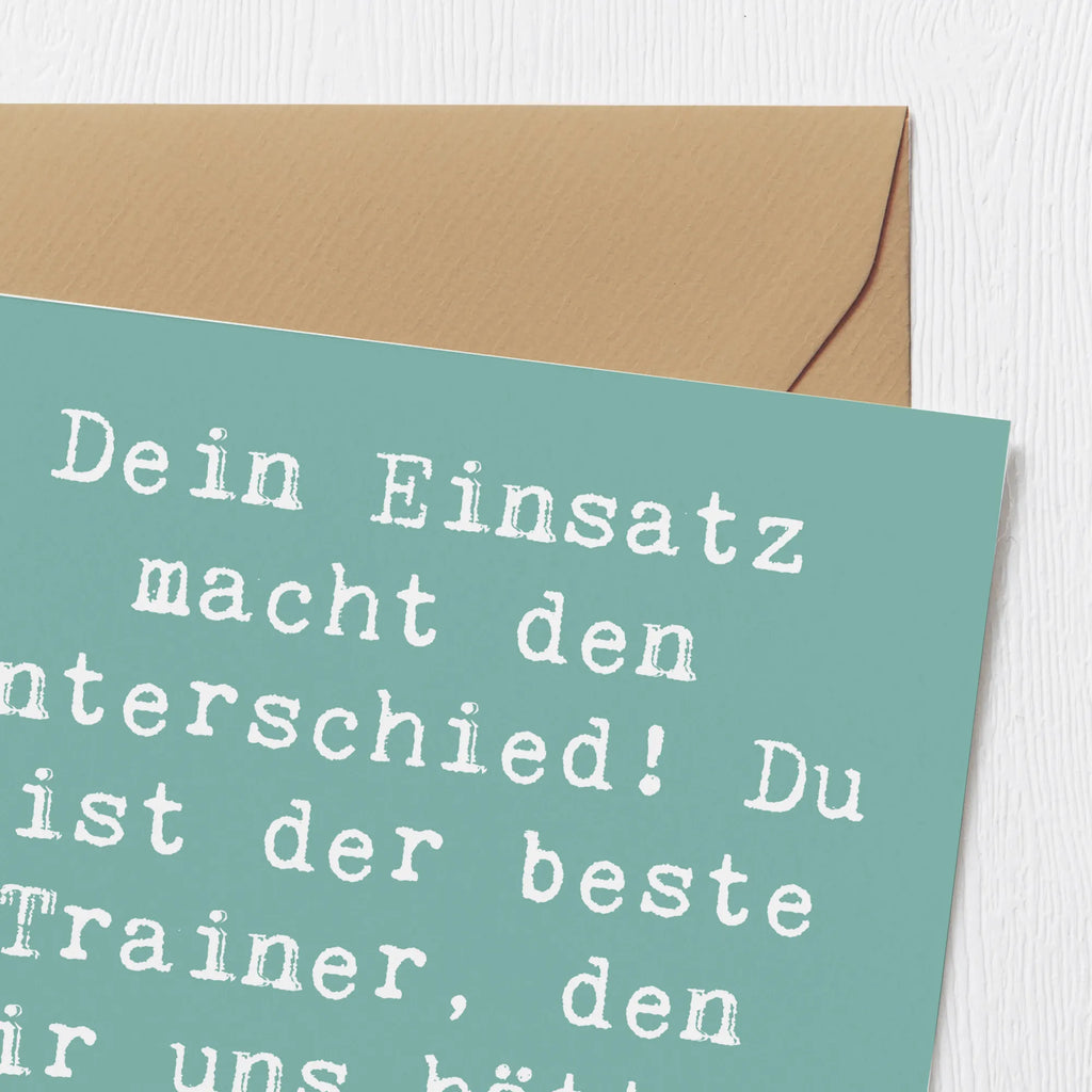 Deluxe Card Saying Dein Einsatz macht den Unterschied! Du bist der beste Trainer, den wir uns hätten wünschen können. Karte, Grußkarte, Klappkarte, Einladungskarte, Glückwunschkarte, Hochzeitskarte, Geburtstagskarte, Hochwertige Grußkarte, Hochwertige Klappkarte