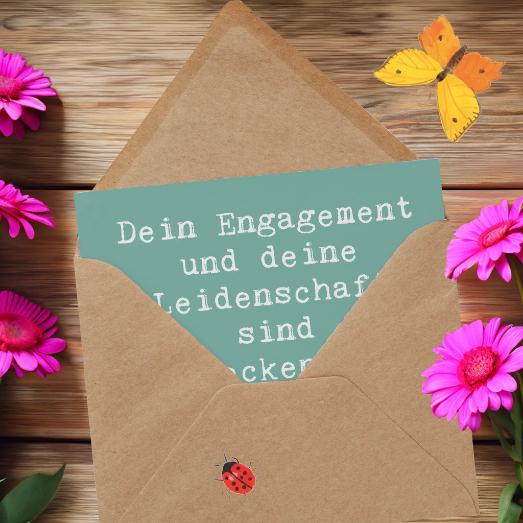 Deluxe Card Saying Dein Engagement und deine Leidenschaft sind ansteckend. Du bist ein großartiger Trainer! Grußkarte, Glückwunschkarte, Karte, Hochzeitskarte, Hochwertige Klappkarte, Geburtstagskarte, Hochwertige Grußkarte, Klappkarte, Einladungskarte