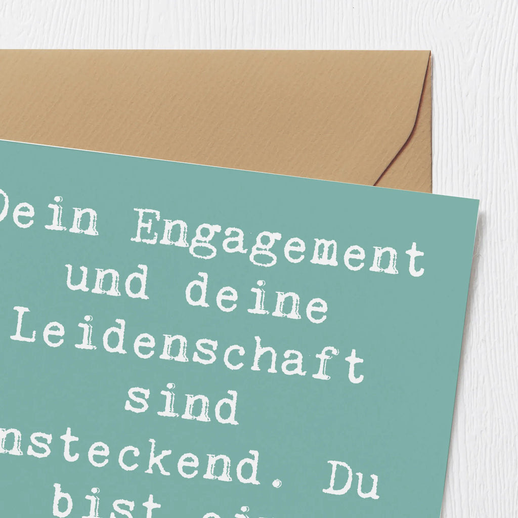 Deluxe Card Saying Dein Engagement und deine Leidenschaft sind ansteckend. Du bist ein großartiger Trainer! Grußkarte, Glückwunschkarte, Karte, Hochzeitskarte, Hochwertige Klappkarte, Geburtstagskarte, Hochwertige Grußkarte, Klappkarte, Einladungskarte