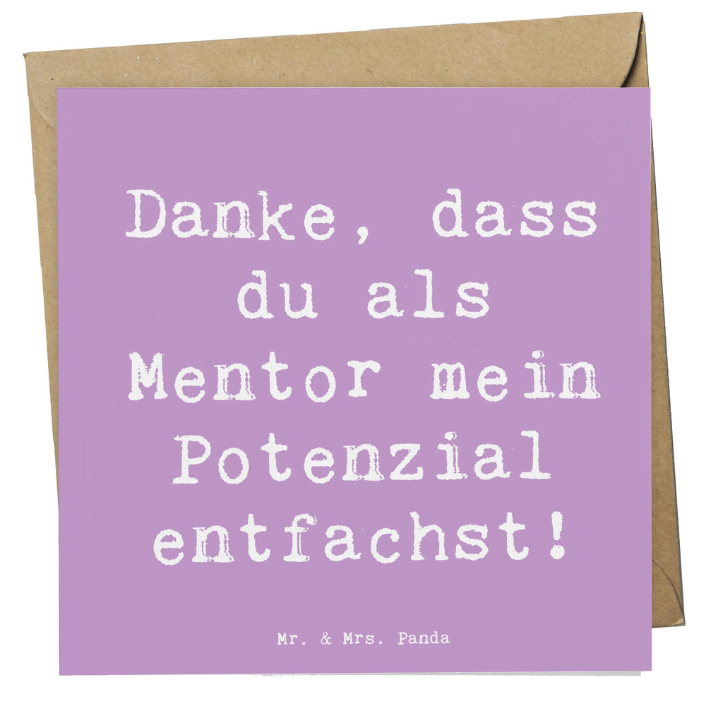 Deluxe Karte Spruch Mentor Potenzial Karte, Hochwertige Klappkarte, Einladungskarte, Hochwertige Grußkarte, Hochzeitskarte, Geburtstagskarte, Klappkarte, Glückwunschkarte, Grußkarte