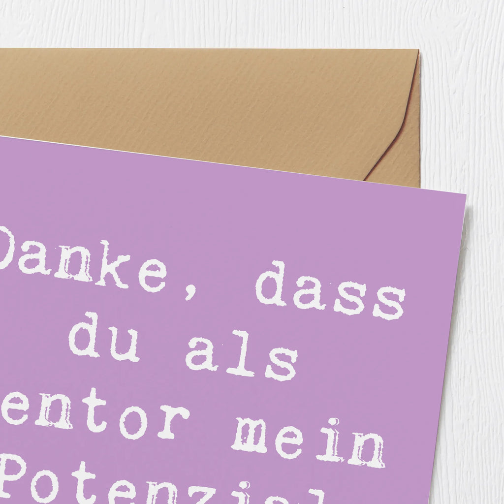 Deluxe Karte Spruch Mentor Potenzial Karte, Hochwertige Klappkarte, Einladungskarte, Hochwertige Grußkarte, Hochzeitskarte, Geburtstagskarte, Klappkarte, Glückwunschkarte, Grußkarte