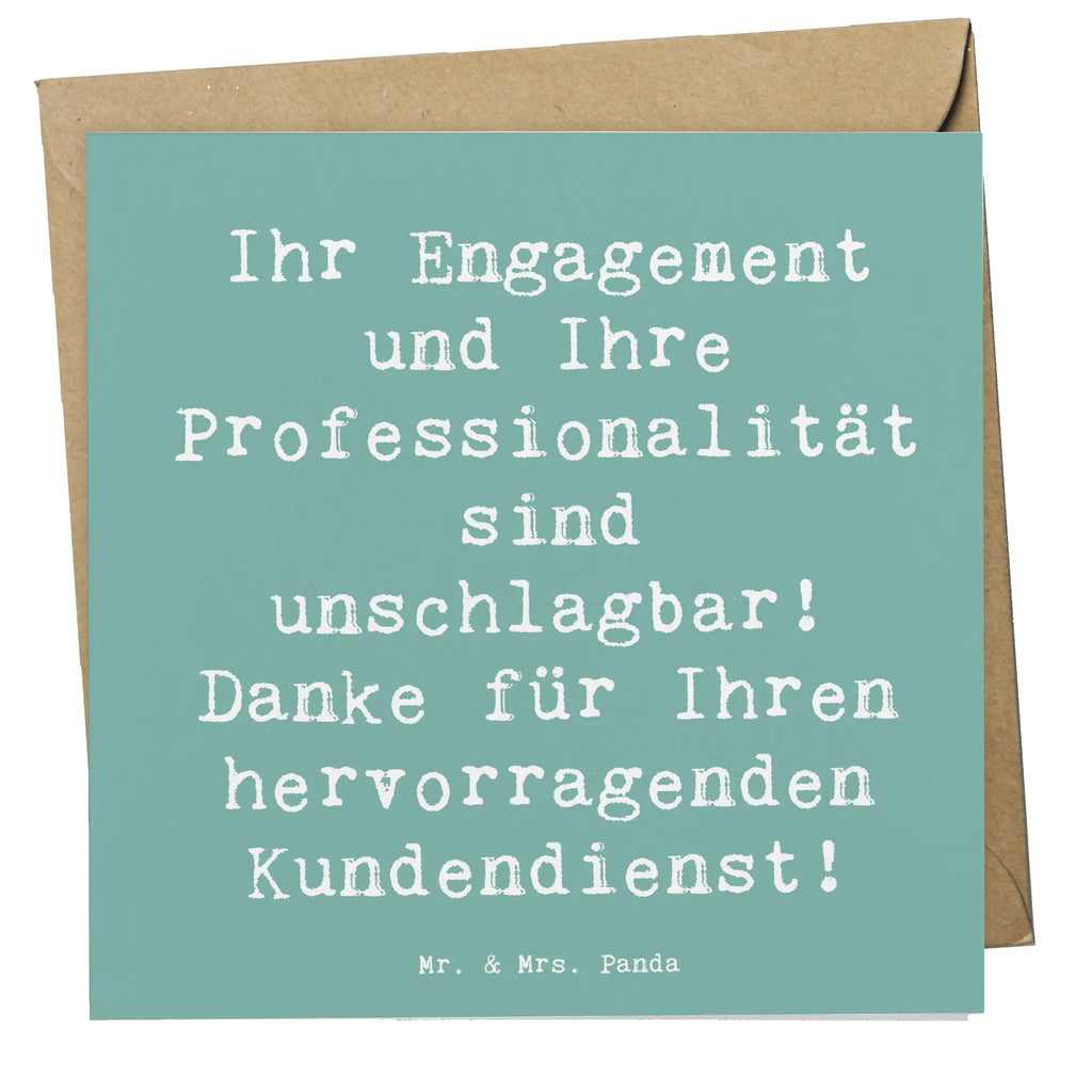 Deluxe Card Saying Ihr Engagement und Ihre Professionalität sind unschlagbar! Danke für Ihren hervorragenden Kundendienst! Karte, Hochwertige Klappkarte, Geburtstagskarte, Hochwertige Grußkarte, Einladungskarte, Hochzeitskarte, Grußkarte, Klappkarte, Glückwunschkarte